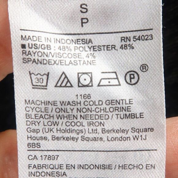 GAP BLACK HEATHER ROUND NECK LONG SLEEVE LIGHTWEIGHT OVERSIZED SWEATER SIZE S - Picture 3 of 7